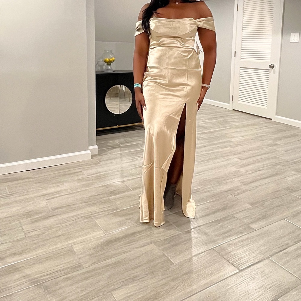 Mia Convertible Dress - Neutral Champagne